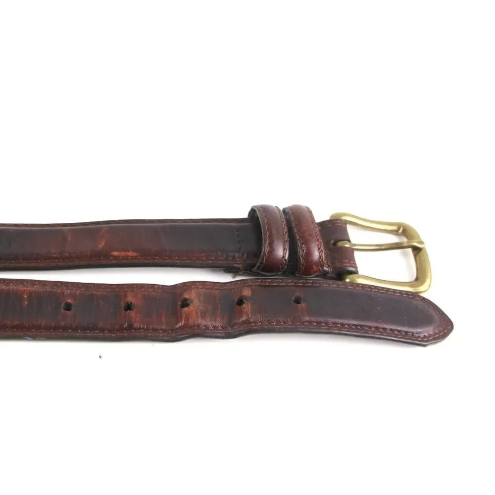 CLASSIC OIL TANNED BROWN REAL LEATHER 1 1/8
